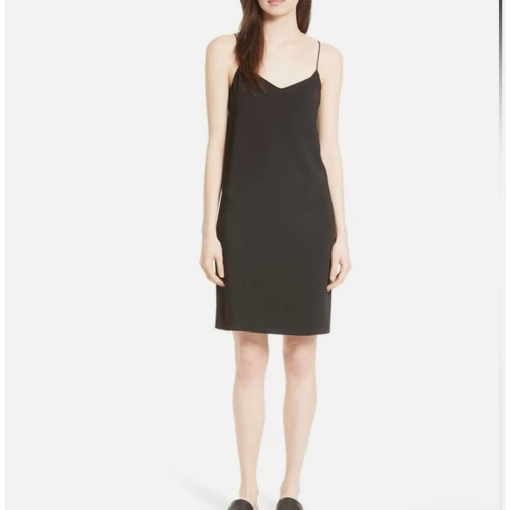 Vince Black V-Neck Cami Slip Dress Size M